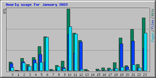 Hourly usage for January 2022