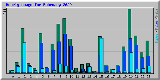 Hourly usage for February 2022