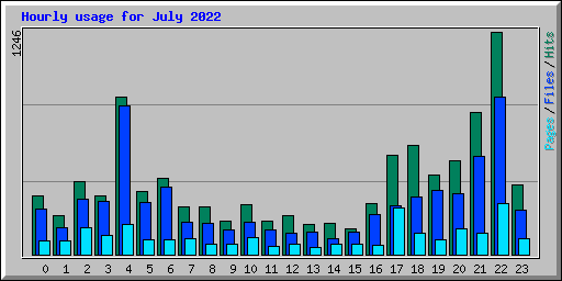Hourly usage for July 2022